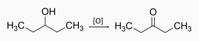 oxidação do pentan-3-ol