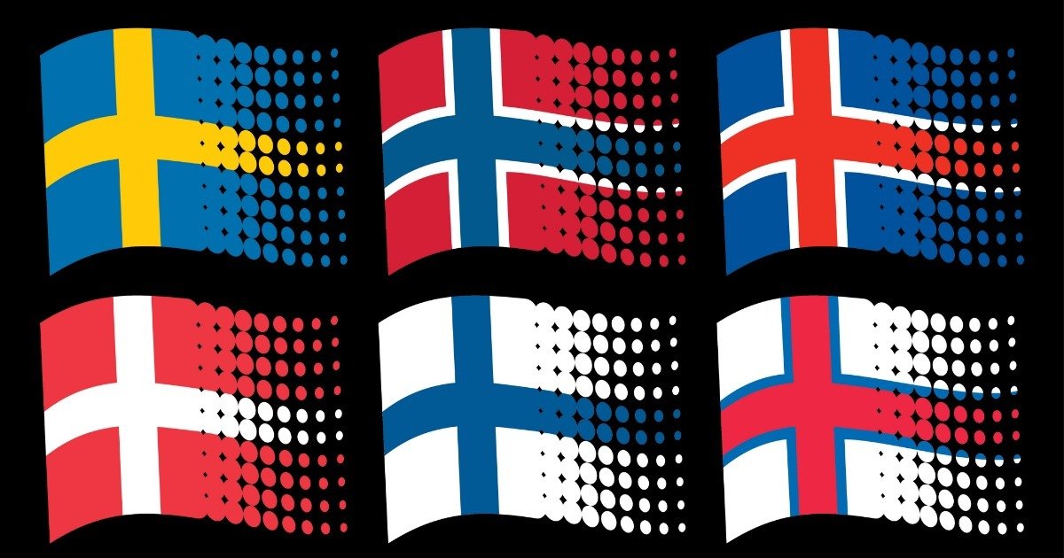 Geopizza - A Cruz nórdica é um padrão de bandeiras da Escandinávia, com  todos os países nórdicos adotando esse modelo, representando o  cristianismo. A cruz à esquerda, chamada Cruz Nórdica, começou a