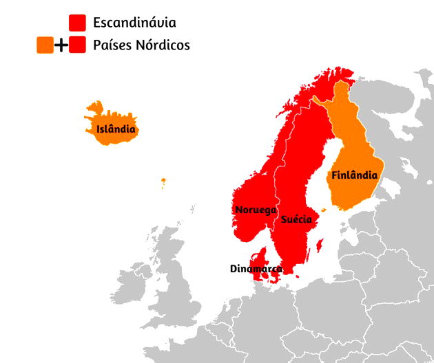 Vetores de Escandinávia Báltico Mapa Países Nórdicos Dinamarca Noruega  Finlândia Suécia Mapa Vetorial e mais imagens de Países Nórdicos - iStock