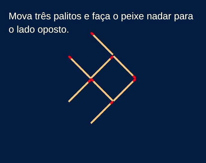 Desafio com palitos 1 + 4 = 0 