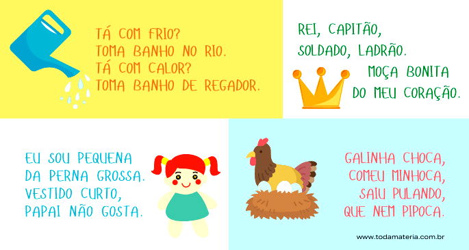 Parlendas Ilustradas educação infantil