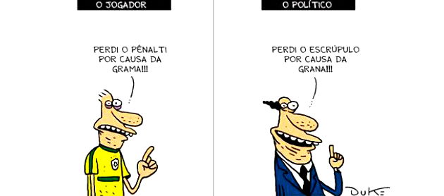 Charge com exemplo de Figura de som Paronomásia