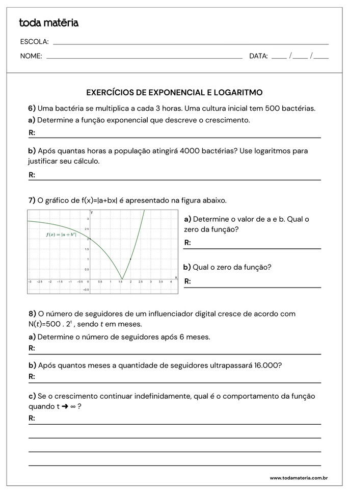 atividades sobre exponencial e logaritmo para 2º ano do ensino médio_folha 4