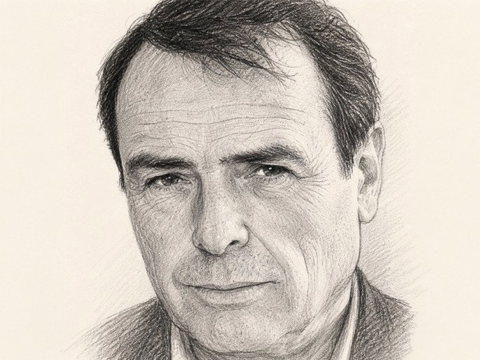 Retrato de Pierre Bourdieu gerado por intelig&ecirc;ncia artificial.