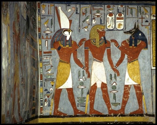Pintura no Templo de Tebas