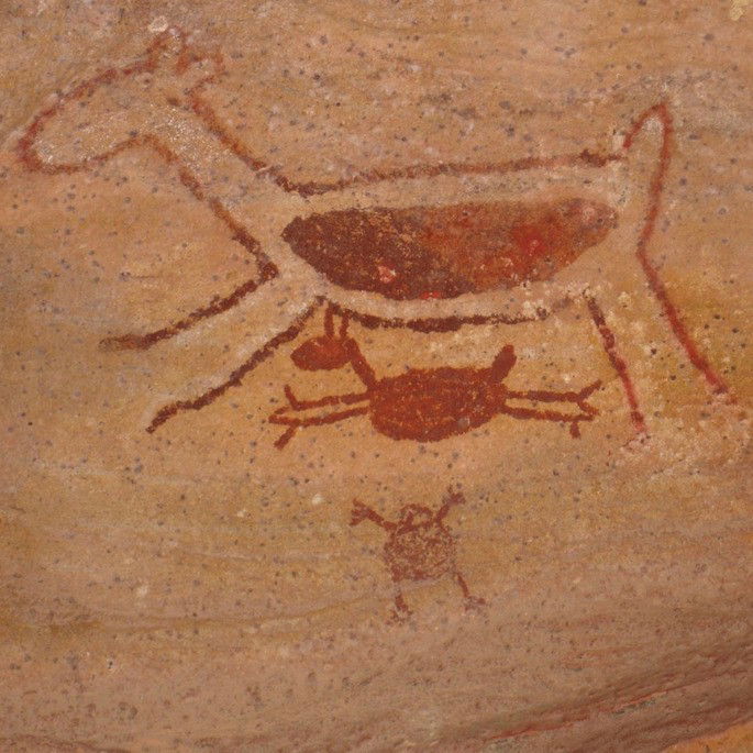 Pintura indígena na Serra da Capivara