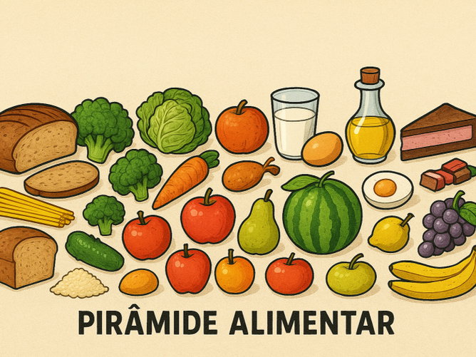 Pirâmide alimentar: entenda o que é e sua classificação (com desenhos)