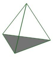 Pirâmide de base triangular.
