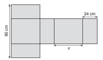 planificação de caixa com forma de paralelepípedo retângulo