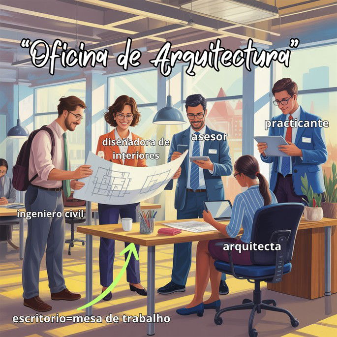 Las profesiones en español - Oficina de Arquitectura
