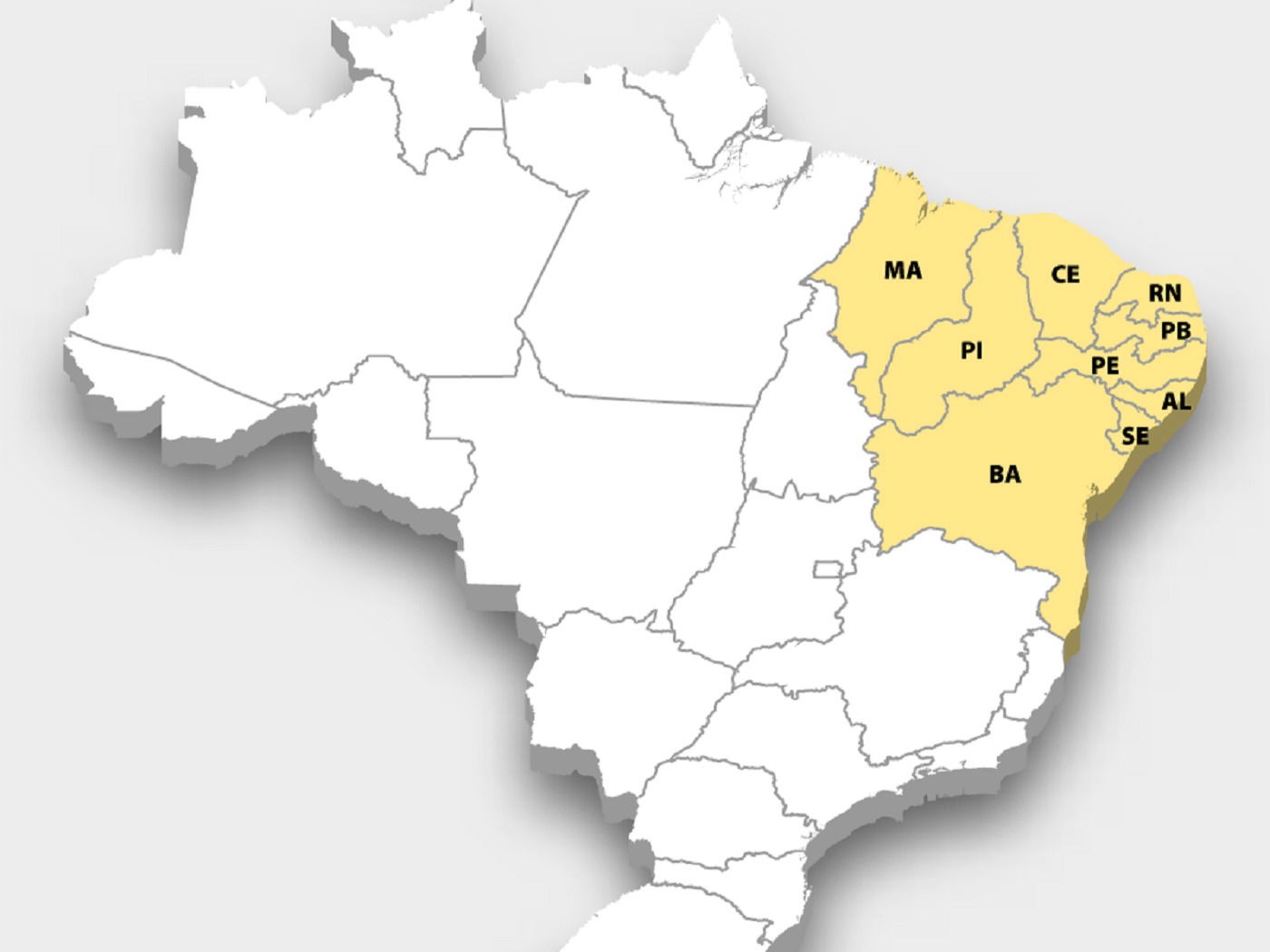 Mapa Dos Estados Do Nordeste Com Capitais