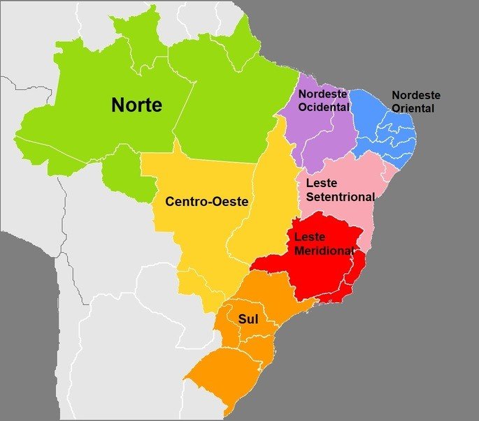 Divisão Regional Do Brasil Toda Matéria