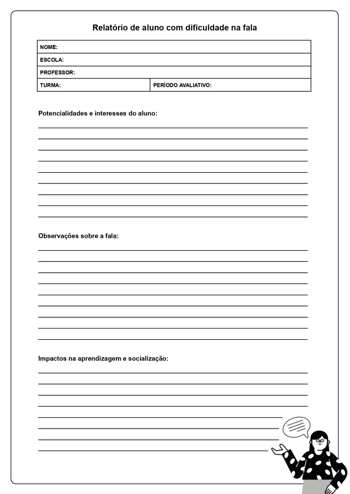 Template de relat&oacute;rio de aluno com dificuldade na fala_parte 1 de 2