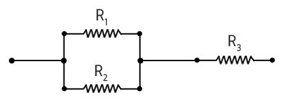 Esquema de associação de resistores mistos