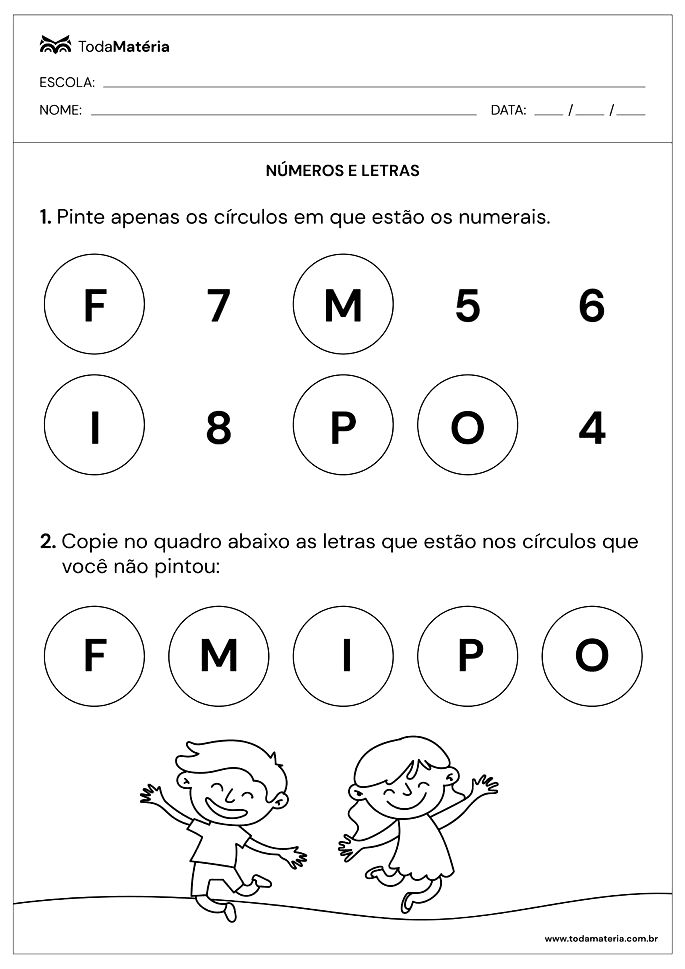 Números e Quantidades Para Colorir