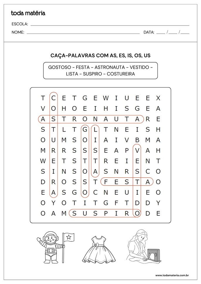 caça-palavras com as es is os us_respostas