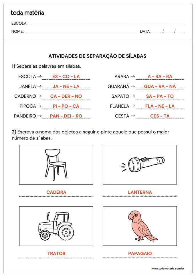 Respostas da atividade.