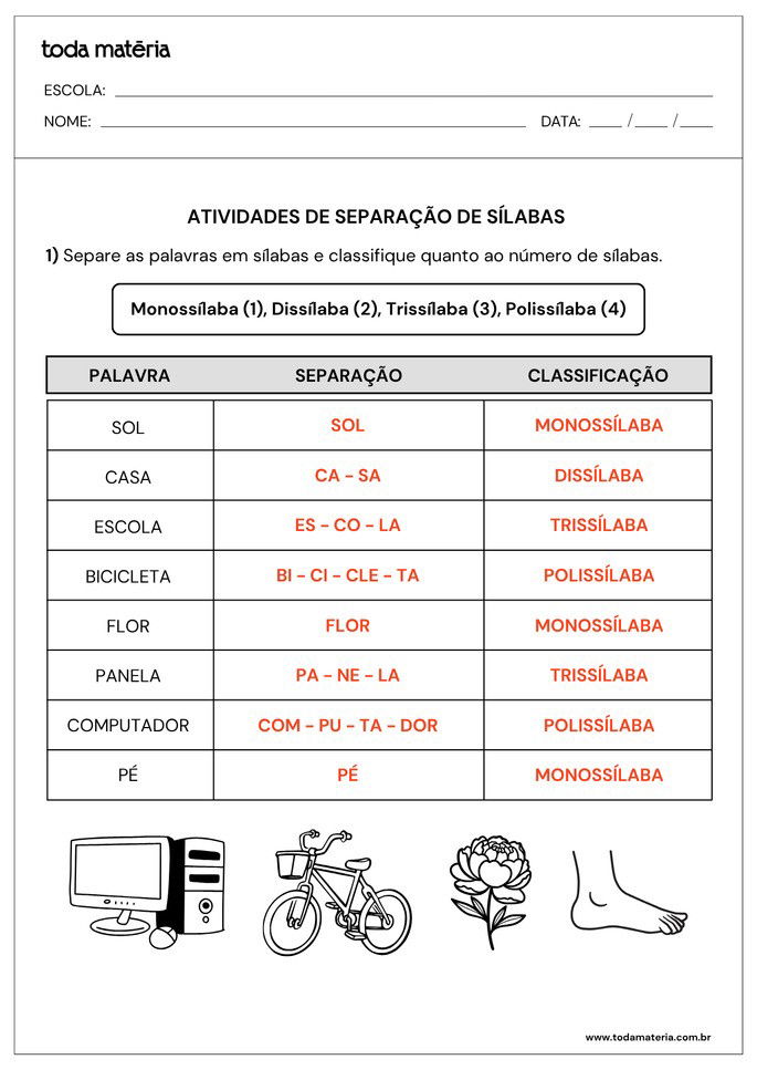 Respostas da atividade.