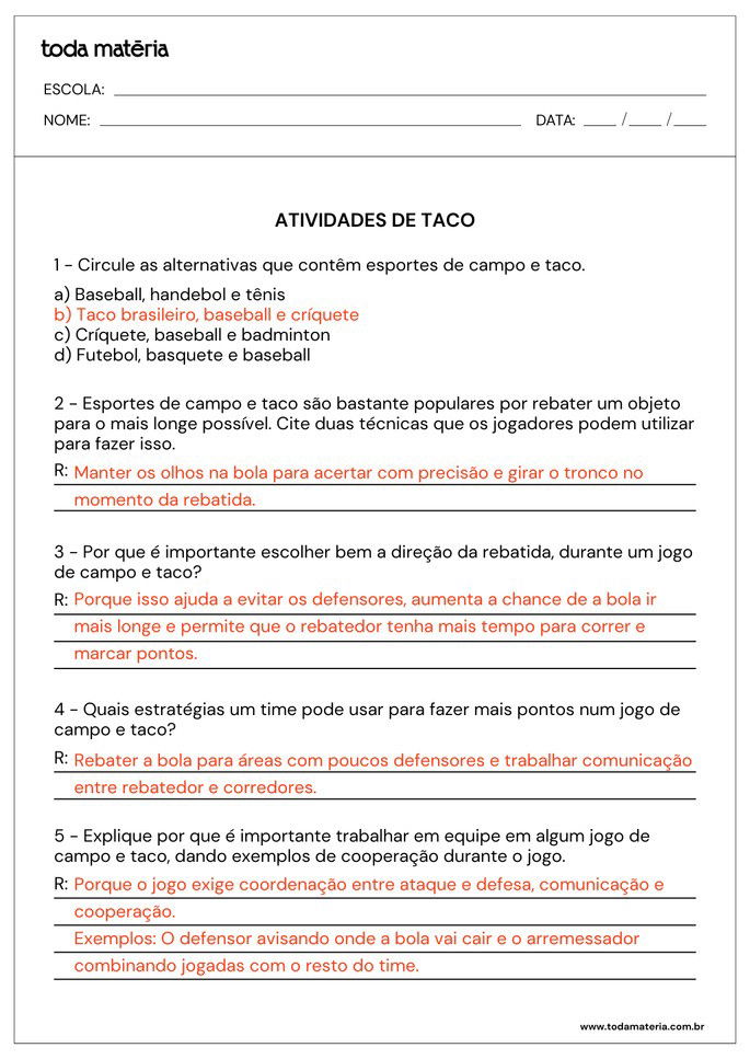 atividades de campo e taco 1 respostas
