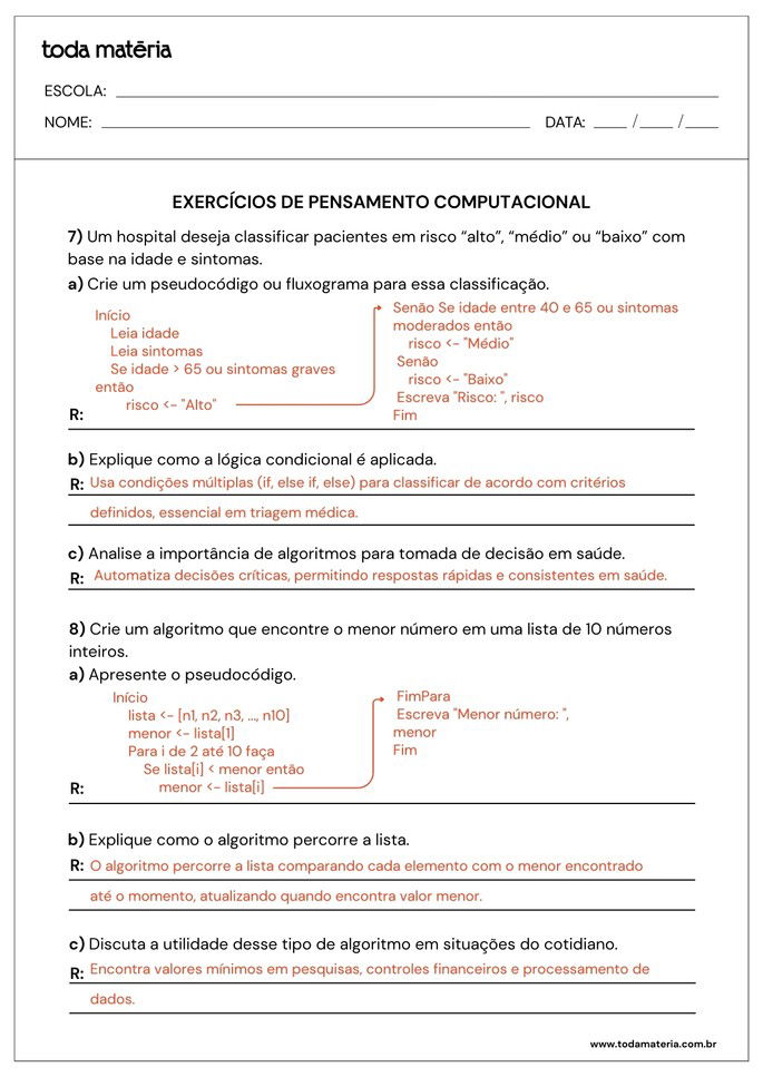 atividades sobre pensamento computacional para 2º ano do ensino médio_folha de resposta 4