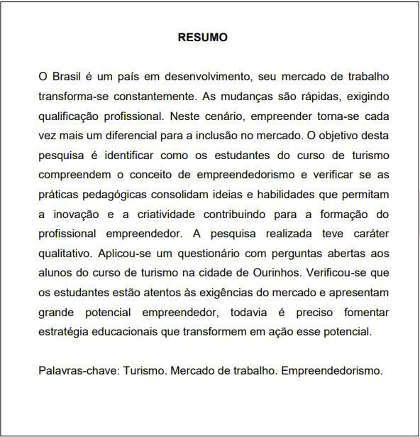 Como Fazer Um Resumo De Artigo Nas Normas Da Abnt 495 5942