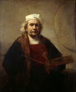 Autorretrato com Pinturas e Pincéis de Rembrandt