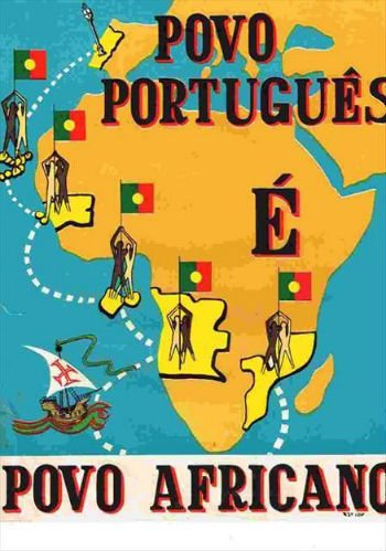 Cartaz exaltando a unidade do povos português e africano