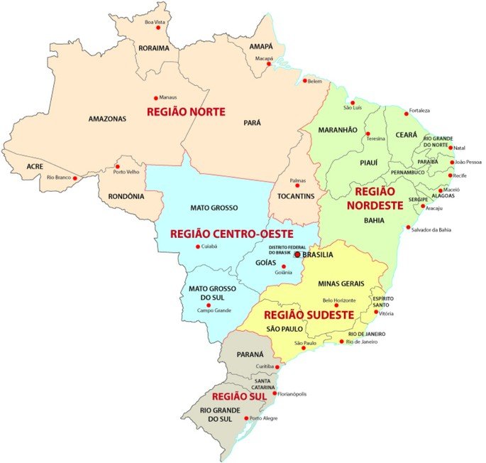 Todos Os Estados Do Brasil Siglas Mapas E Capitais Toda Matéria 7752