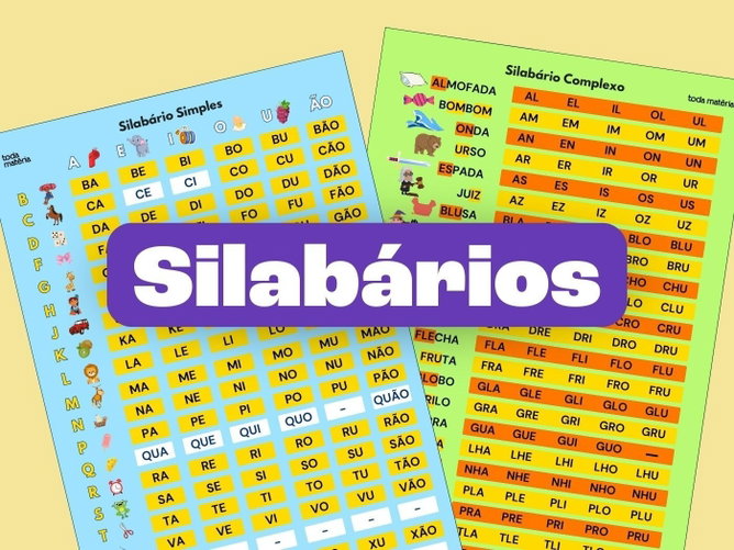 Silabários simples, complexo e individuais (para imprimir)
