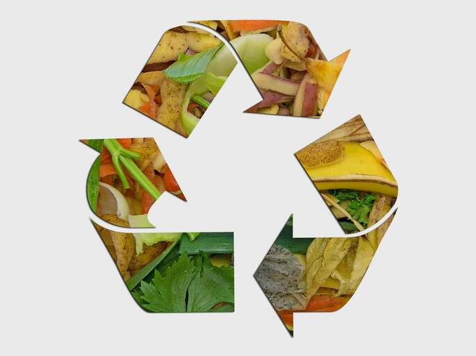 Símbolo do lixo orgânico - reciclagem