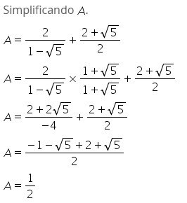 Simplificação da expressão A