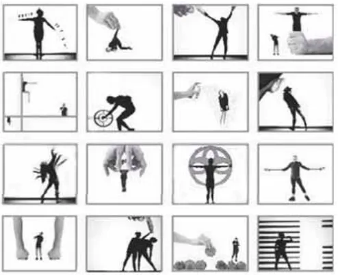 imagens diversas de pessoas em poses de dança