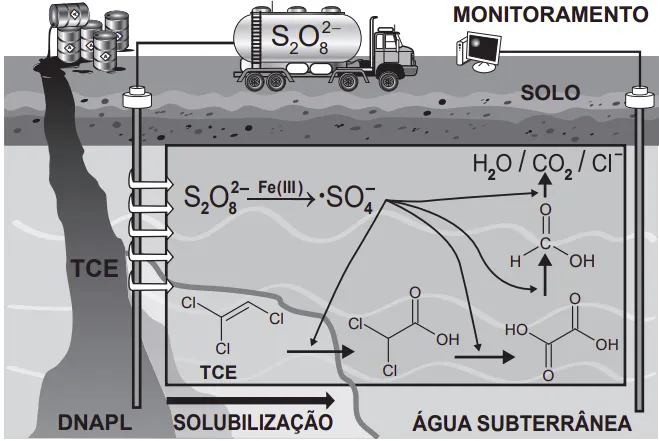 processo deremediação de solos contaminados com tricloroeteno