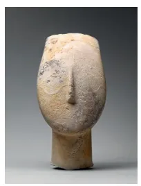 Cabeça de uma figura feminina. 