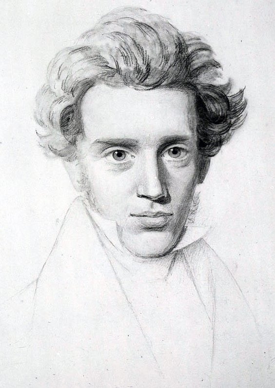 Desenho inacabado de Kierkegaard feito por seu primo