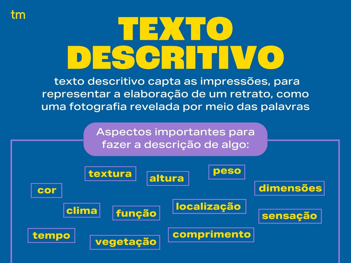 O Que É Texto Descritivo E Exemplos