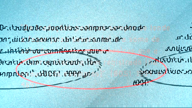 Exemplo de citação com supressão