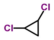 Forma molecular de trans-diclorociclopropano