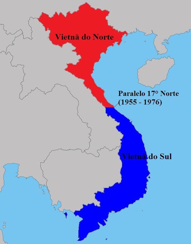 Mapa guerra do vietnã