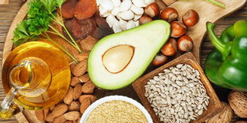 Representação dos alimentos ricos em vitamina E