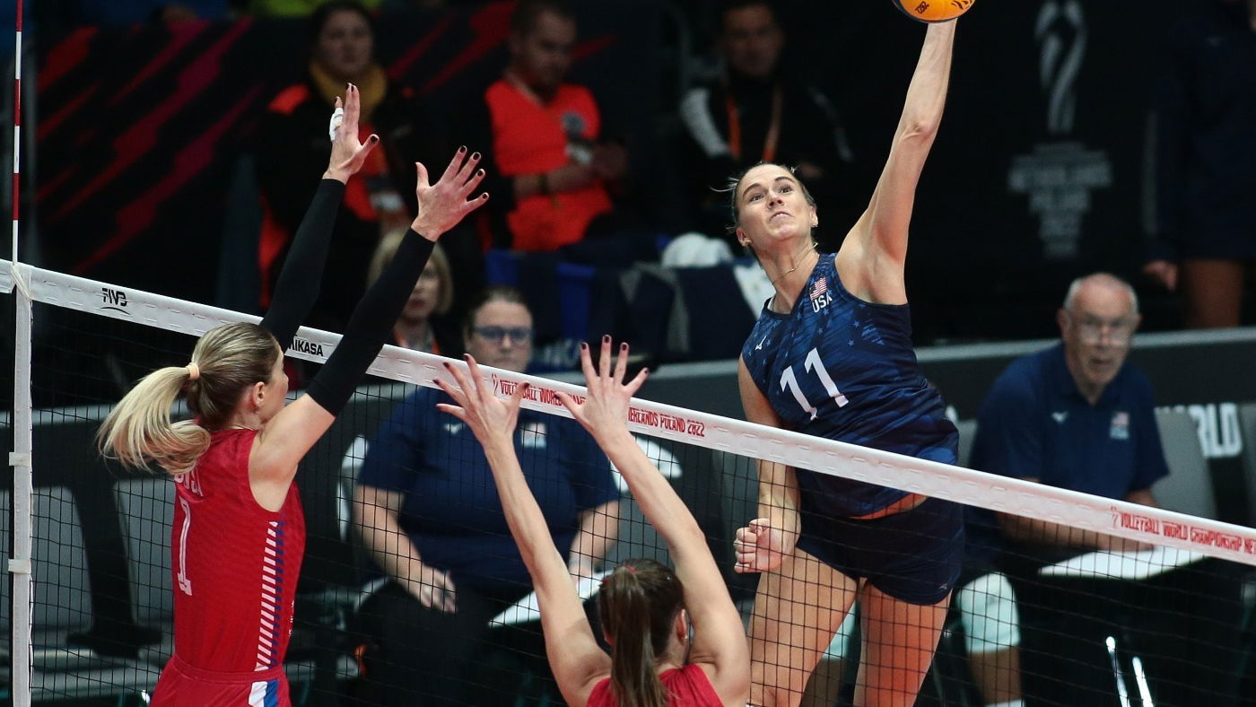 Resumo jogadores de voleibol duas meninas jogando vôlei feminino esportes  jogos bola conceito de jogo wome