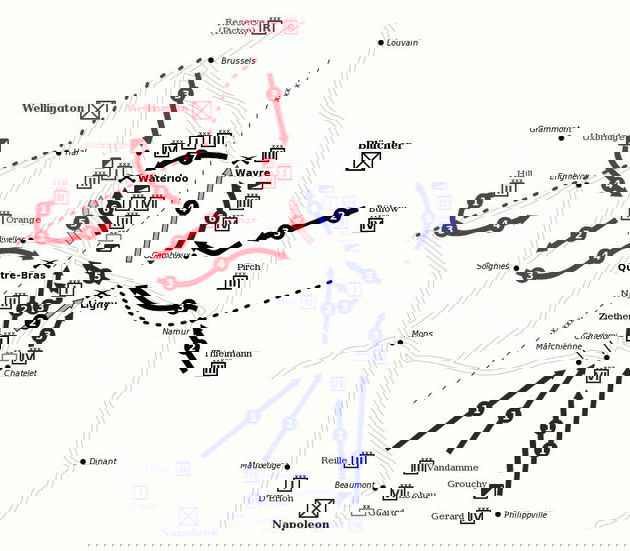 Mapa Batalha de Waterloo
